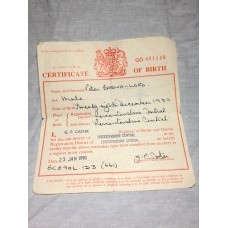 My Birth Certificate (1989, Leicester)
